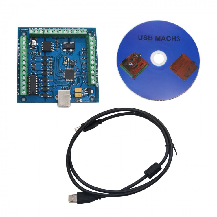 Mach3 Usb Cnc Controller 4 Axis 100Khz - MACH3 4-Axis USB CNC Controller Card
